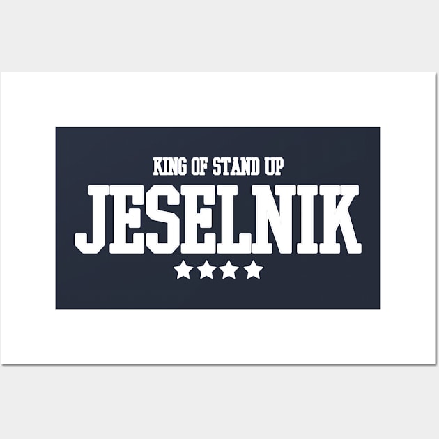 King of stand up comedy - Anthony Jeselnik White Wall Art by Aspita